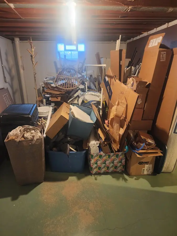 Roll-off dumpster container at job site for Yard Waste Dumpster Rental in Suffield